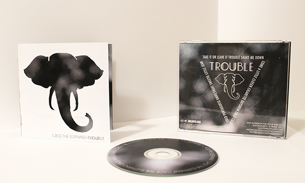 Digipak designed for Cage The Elephant featuring a die cut created using Adobe &copy; Indesign, and Adobe &copy; Illustrator
