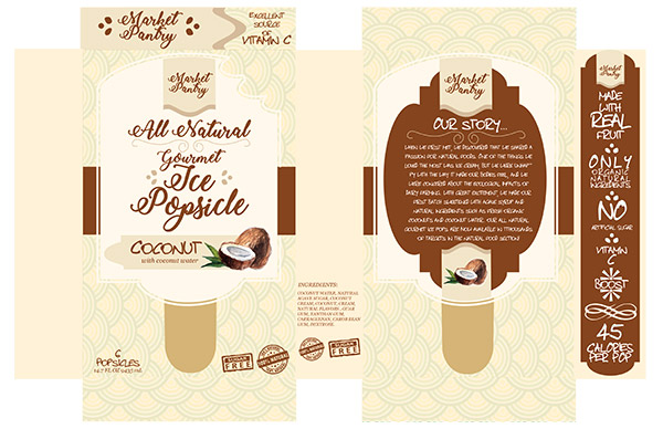 Package redesign for Target's brand, Market Pantry using Adobe &copy; Illustrator